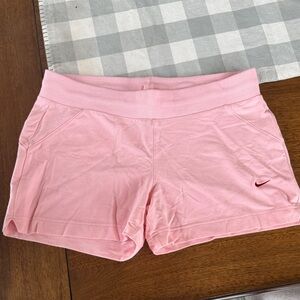 Nike Light Pink Women's Athletic Shorts with Swoosh